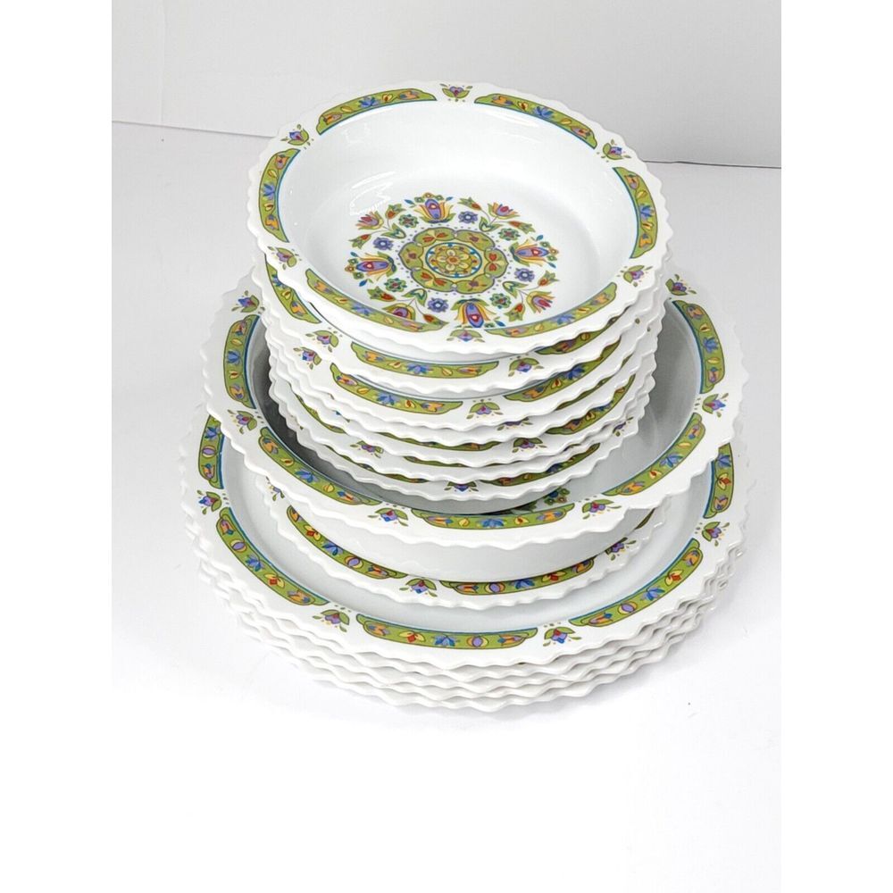 Vintage One World Sango Japan Hellespont 8001 Plates Big Bowl Salad Plate Bowls